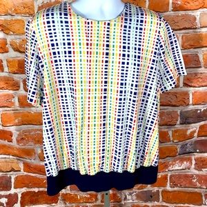 Vintage rainbow colored ladies blouse L/XL